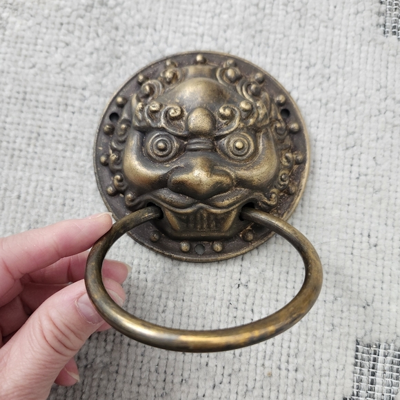 Brass Lion Head Door Knockers, Door Pull, Door Handle, Home Decoration - Picture 5 of 9